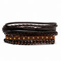 Urban Edge Multi-Layer Leather Bracelet