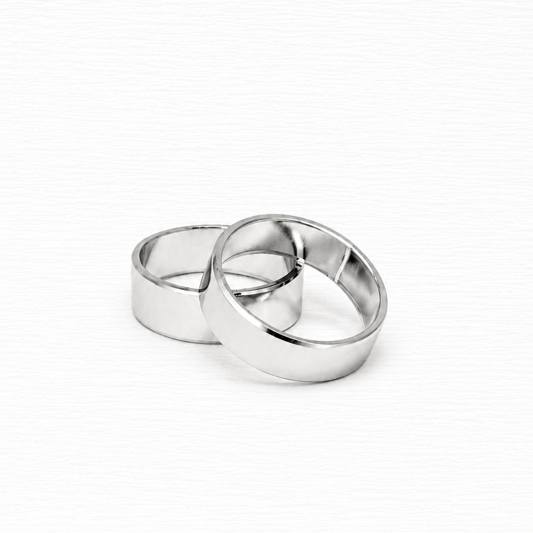 Classic Silver Stainless Steel Polished Band Ring