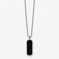 Black Rectangle Pendant Necklace