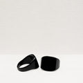 Black Signet Ring– Minimalist Stainless Steel Statement Ring