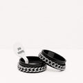 Black Stainless Steel Chain Spinner Ring