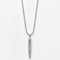 Bullet Chain Black Bullet Pendant Necklace - Military Style