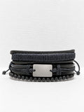 Urban Edge Multi-Layer Leather Bracelet - Stylish Accessory for Men