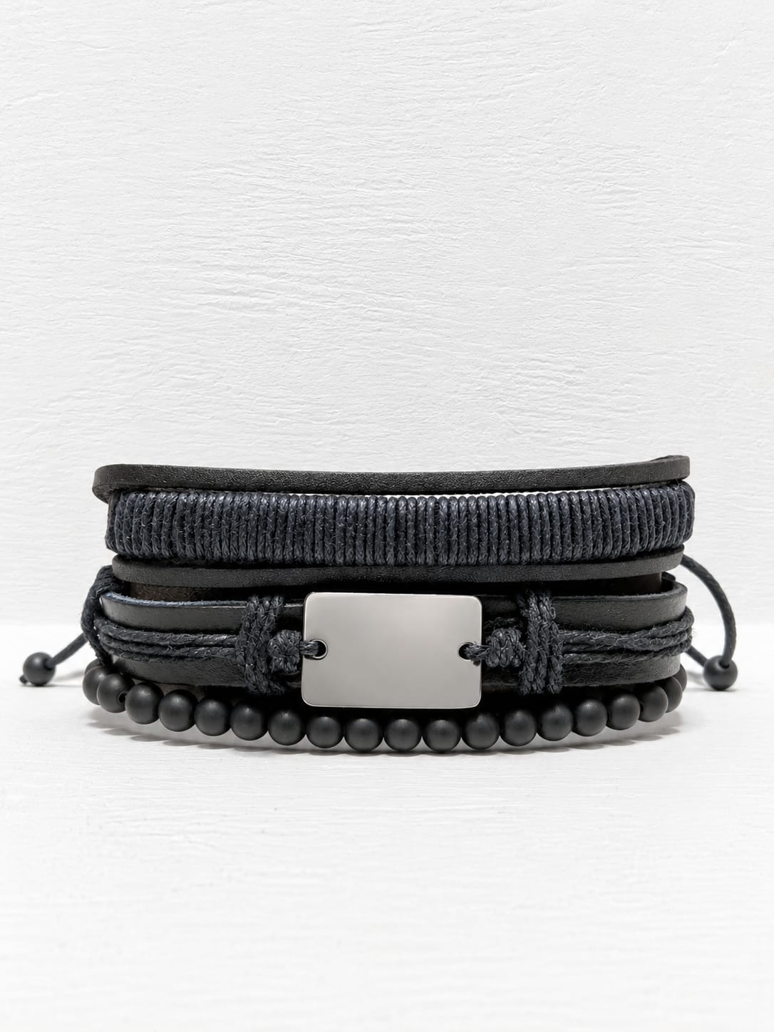 Urban Edge Multi-Layer Leather Bracelet - Stylish Accessory for Men