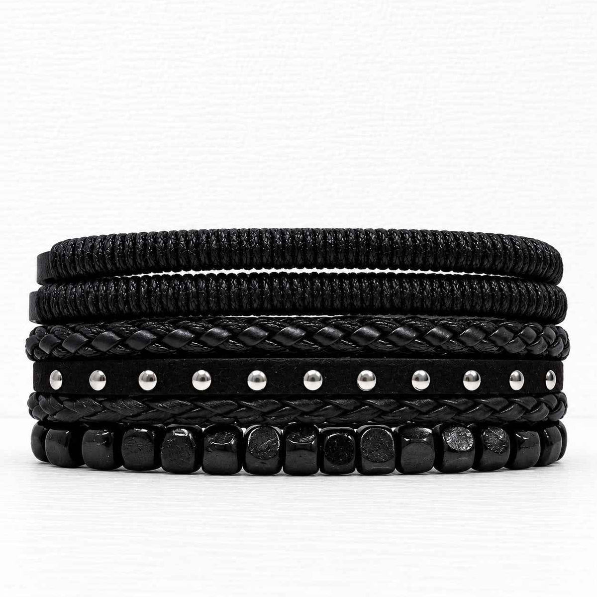 Urban Edge Multi-Layer Leather Bracelet - Stylish Accessory for Men